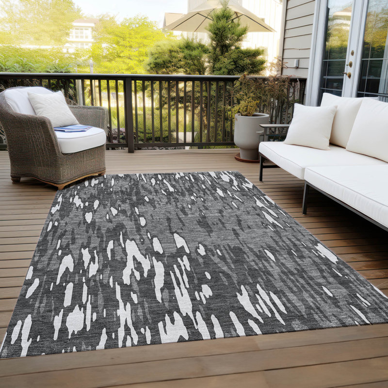 Tapis rectangulaire Aleighna avec envers antidérapant, Rectangulaire 3 pi x 5 pi