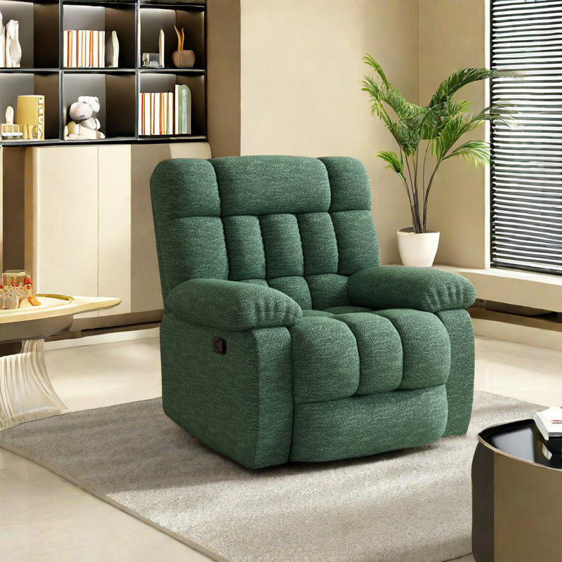 Fauteuil inclinable pivotant durable avec rembourrage épais, Vert