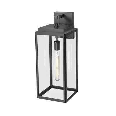 Alpharetta 19.75" High 1-Light Outdoor Wall Lantern - Powder Coated Black