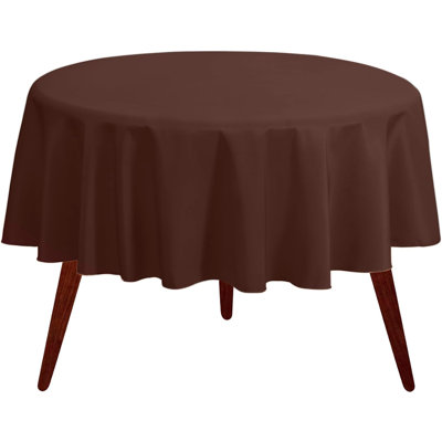 Ambee Round No Pattern Polyester Tablecloth
