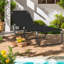 Méridiennes de patio portatives, chaise d'extérieur moderne réglable en acier