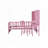 Wood Platform Bed with Bookshelf at the Head of the Bed, Built-in Desk and Matching Chair-788782620