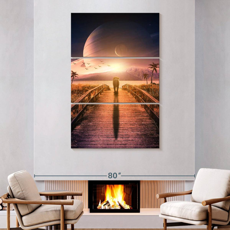 Brampt Walking To Nowhere, 74" H x 48" W