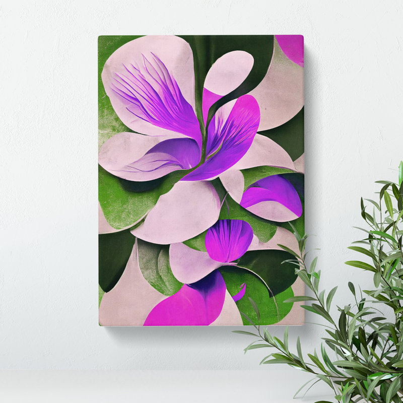 Abstract Flowers No.4 - Wrapped Canvas, 60cm H x 40cm W x 3cm D