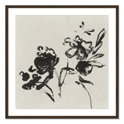 Black Florals I by Isabelle Z - Picture Frame Painting