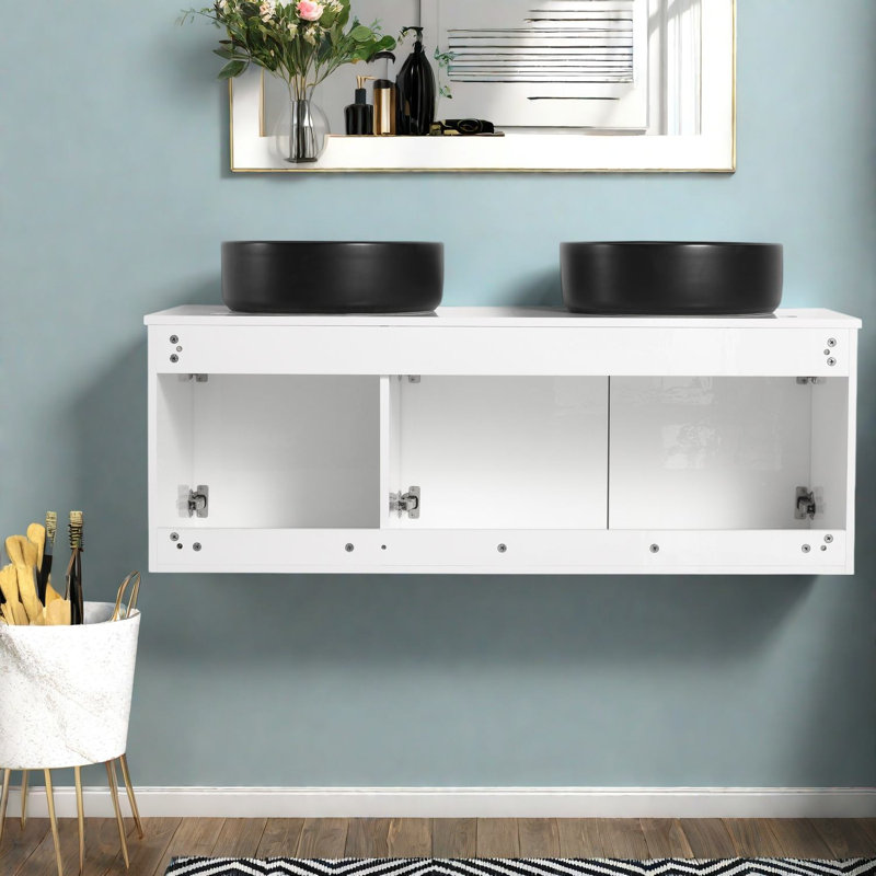 Meuble-lavabo peu encombrant (doit inclure le meuble-lavabo et le lavabo)