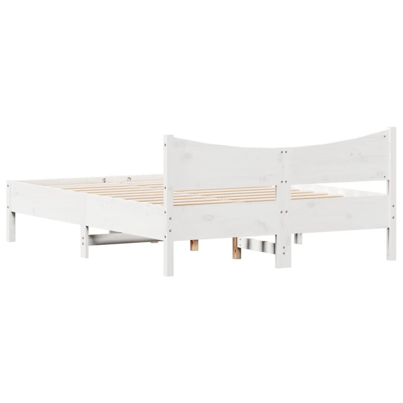 Aracelli Solid Wood Bed, White, Super King (6')