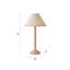 Nephi Bobbins Painted Table Lamp with Tapered Natural Linen Trim Scallop Shade-467287759-463383325-463383299