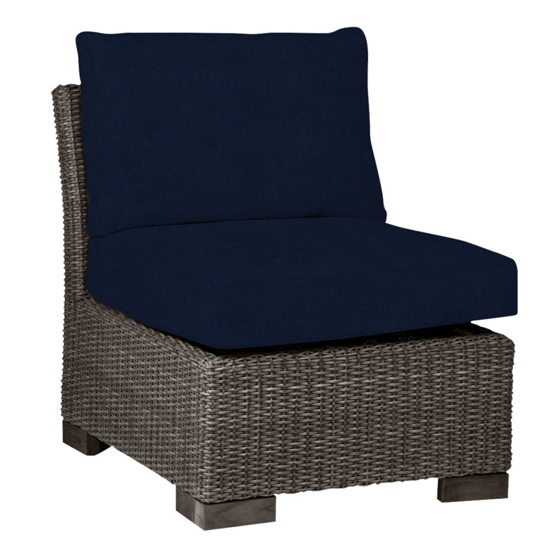Fauteuil de chambre club tissé - noyer noir, Pas de soudure, Velours indigo, Noyer noir