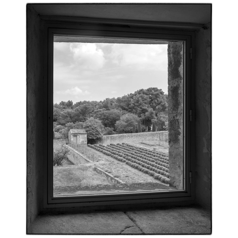 Van Gogh''s View - Picture Frame Photograph on Paper, Black Framed, 35.5" H x 29.5" W