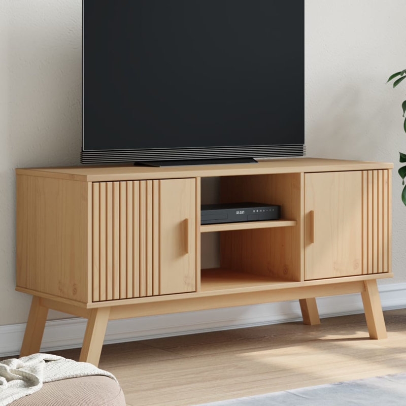 Anikin Unfinished TV Stand for TVs up to 50", Brown