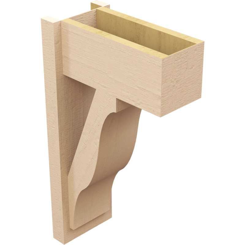 Bois de cèdre brut Funston Block TimberThane Perspector, brun clair apprêté, H 28 po x l 8 po x P 16 po