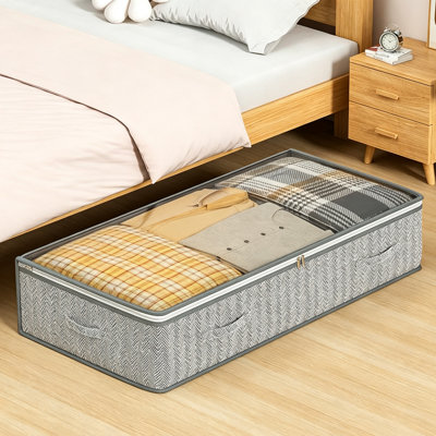 Ensemble de 4 boîtes de rangement sous le lit 39,37 po x 19,69 po x 7,09 po sous le lit