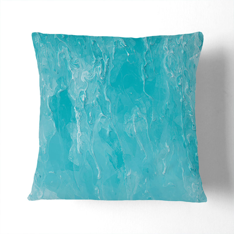 Abstract Square Throw Cushion, White, 40cm H x 40cm W x 15cm D
