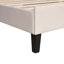 EU Single (90X200cm) Scalloped Shell Bed, Glam Upholstered Platform Frame, Burgundy & Beige Velvet-1608467013