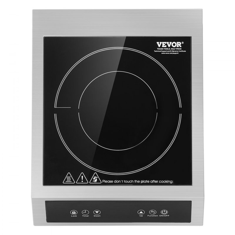 Portable Commercial Induction Cooktop 3500W Countertop Burner 11 Temp Levels, 110