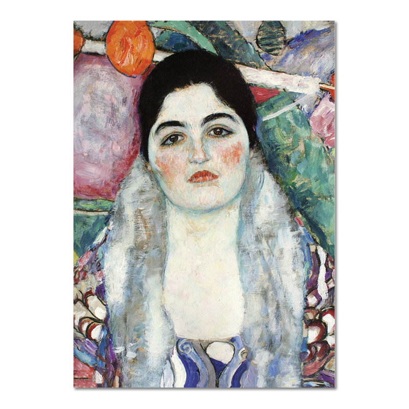 Close-up of Friedericke Maria Beer by Gustav Klimt - 1 Piece Painting on Glass, 95cm H x 65cm W
