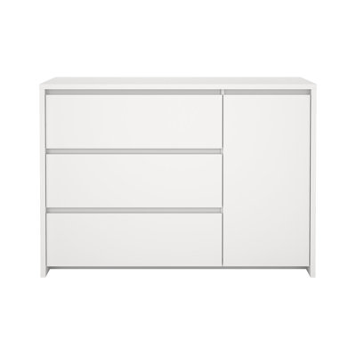 Commode à 3 tiroirs et 1 porte Amily