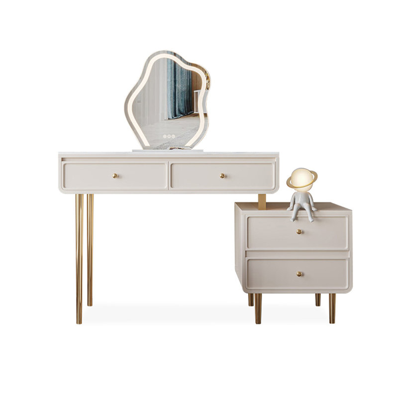Makeup Vanity with Light mirror,4 drawers