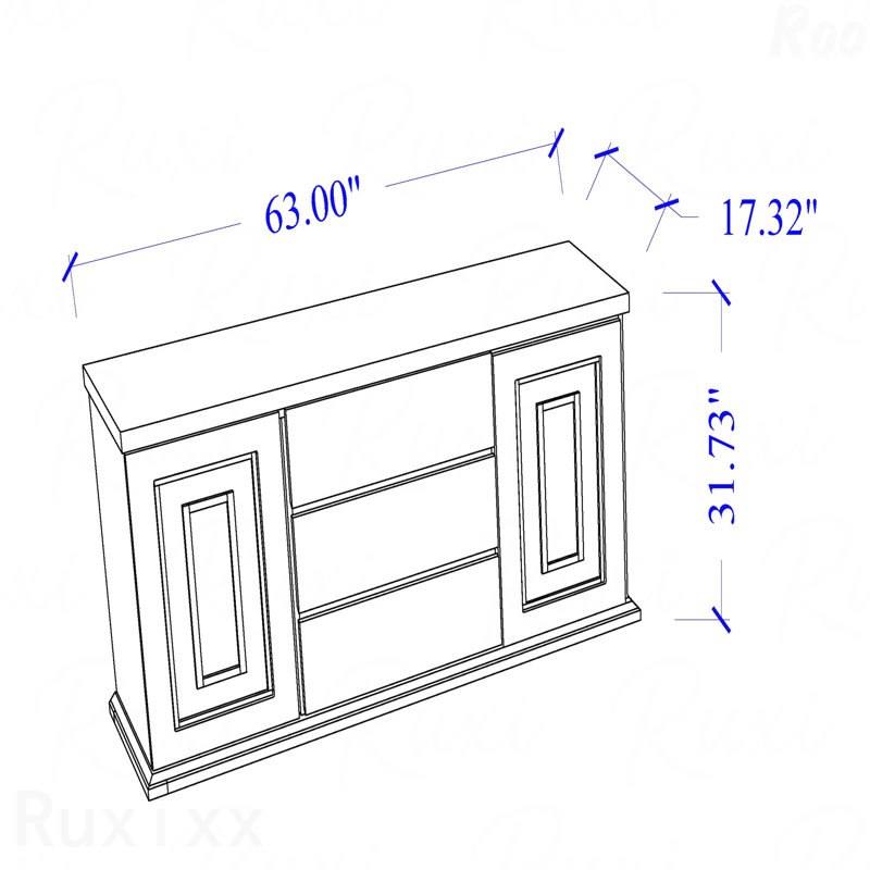 Buffet gris foncé, Gris
