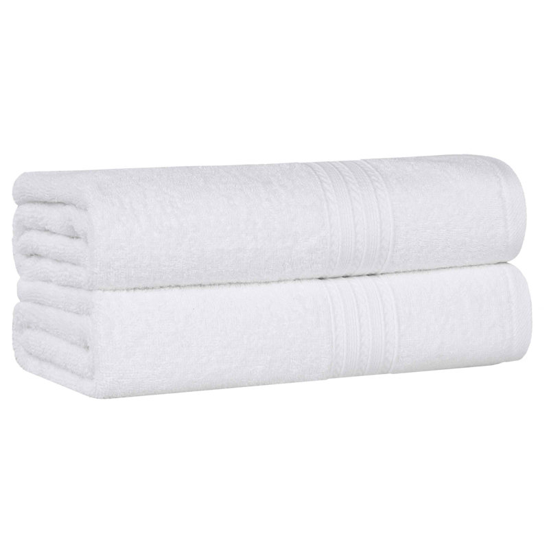 450 GSM Hannu Eco-Friendly 100% Ringspun Sustainable Cotton Bath Sheet, Blanc