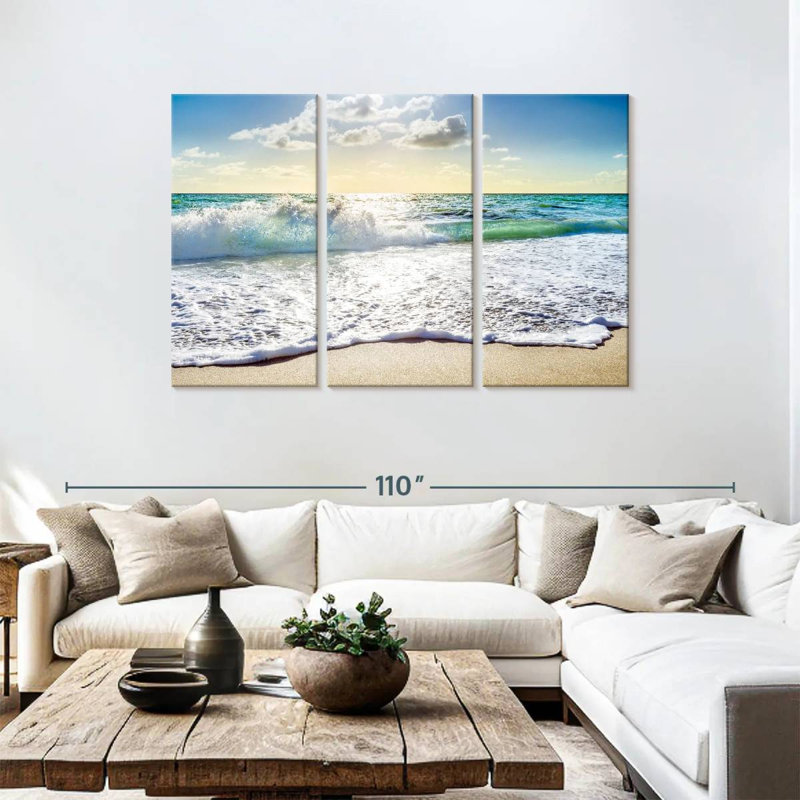Gillard Rolling Beach Waves South Florida, H 48 po x l 74 po