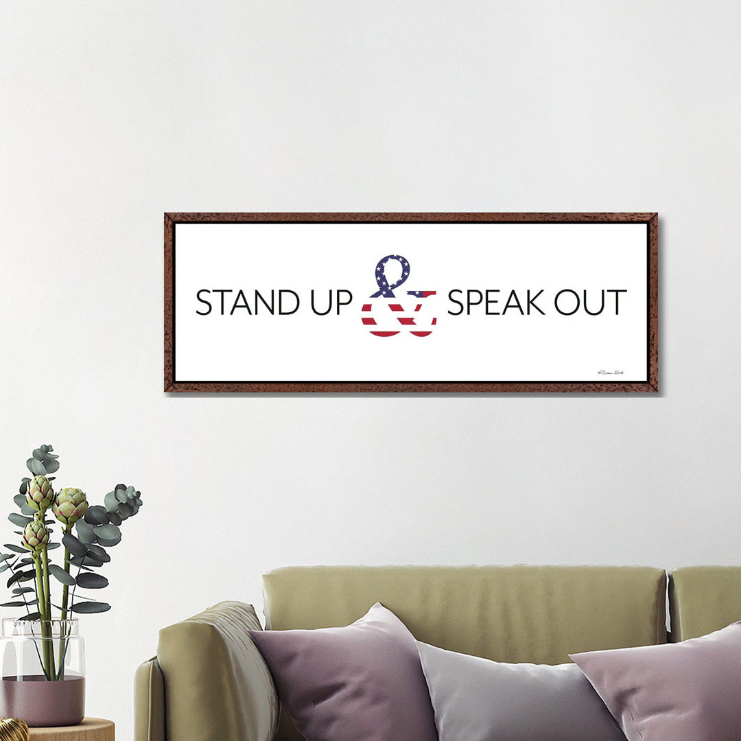 Stand Up And Speak Out von Susan Ball - Panoramaleinwand auf Leinwand Giclée auf Leinwand