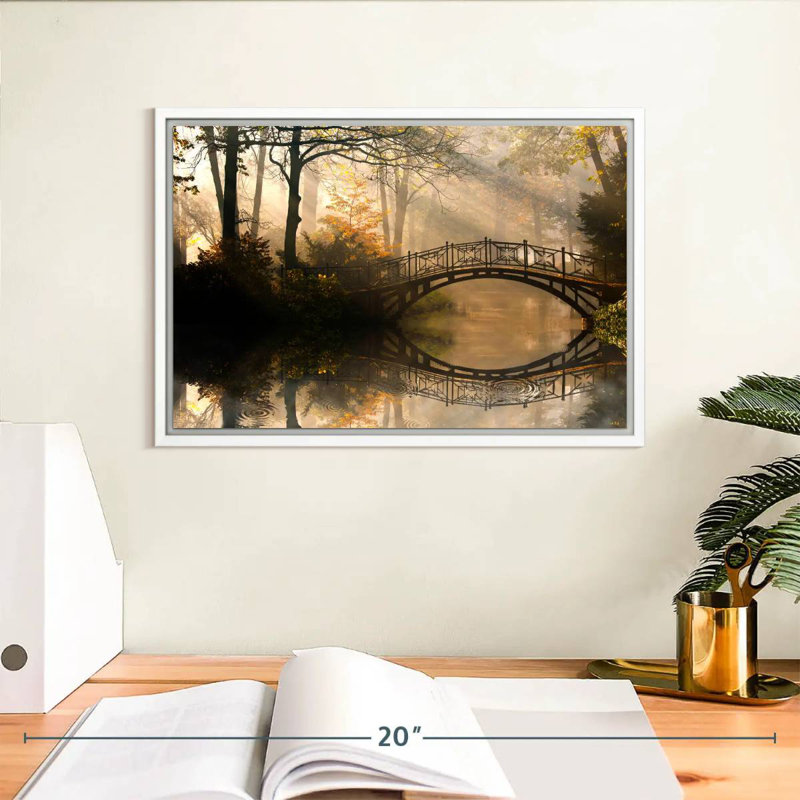 Pont Misty Park, Cadre flottant blanc, 13 po x 9 po