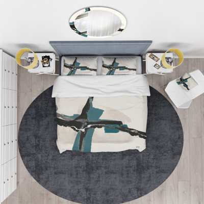 Glam Cerulean I - Ensemble de housse de couette transitionnel - Microfibre de polyester