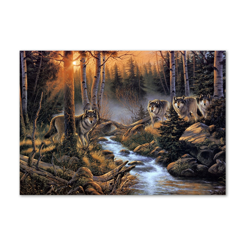 Pack Of Wolves - Wrapped Canvas Print
