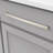 Crest Collection Handle Pull - 12" Center to Center Cabinet Pull Satin Nickel - Mid-century Modern Hardware for Drawers & Cabinets   -21357202-116616904