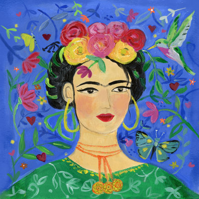 «Lavor Frida Blue» sur toile par Farida Zaman