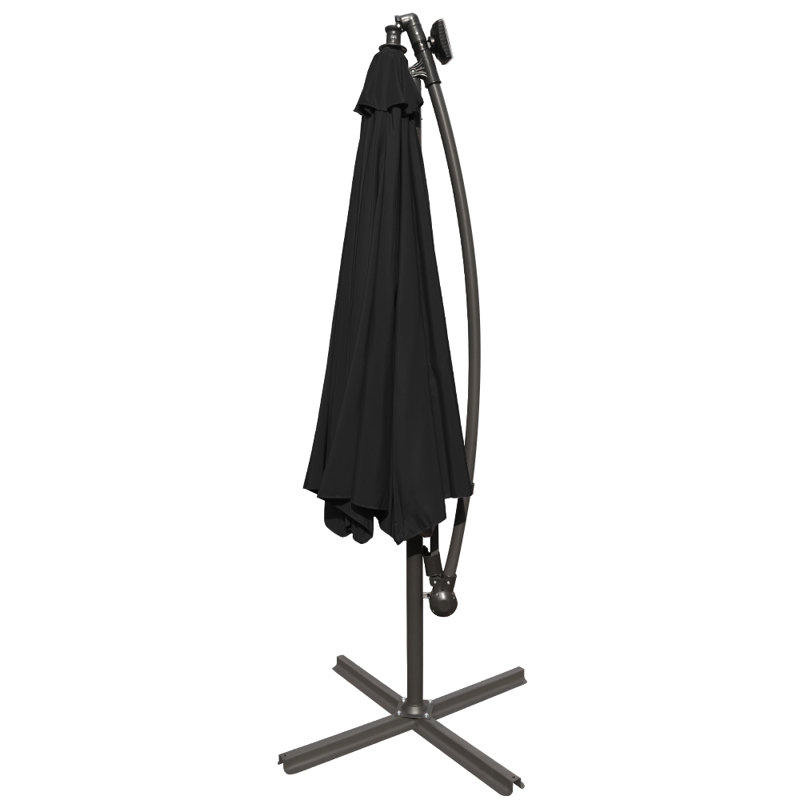 Oullins 3m Cantilever Parasol with Lights, Black