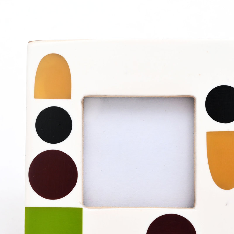 Abstract Geometric Resin Photo Frame - Decorative Tabletop Picture Frame, 2" x 2"
