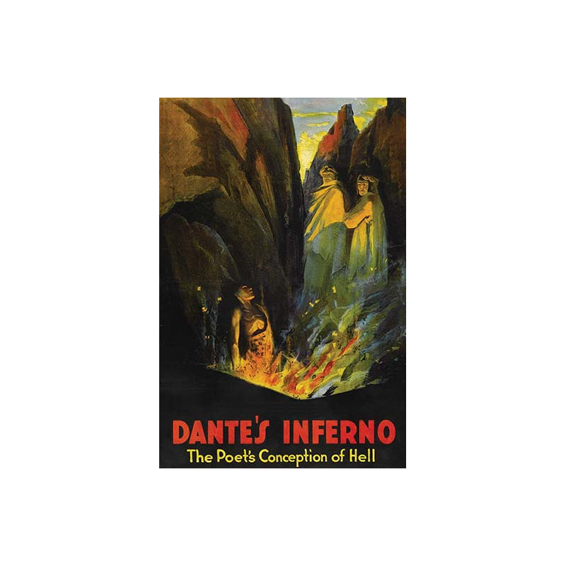 L’enfer de dante-impression de publicités, H 66 po x l 44 po x P 1,5 po