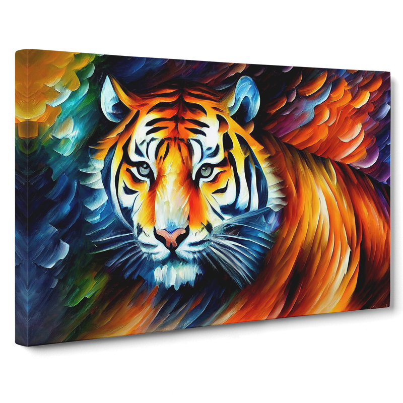 Tiger Painting Vol.3 Abstract - Wrapped Canvas, 40cm H x 60cm W x 3cm D