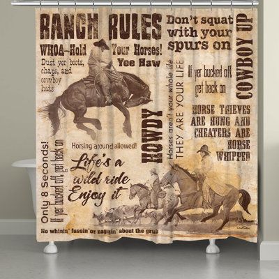 Stallman Wild Ride Single Shower Curtain