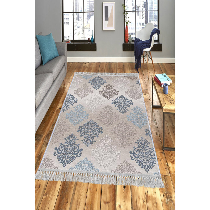 Luxurious Velvet Area Rug, 5.2 x 7.5 ft | 100% Velvet Fabric, 100% Cotton Sole, 0.4 in Pile Height | Antibacterial, Non-Slip, Machine Washable | Elegant 3D Digital Print, Perfect for Living Room & Bedroom Décor