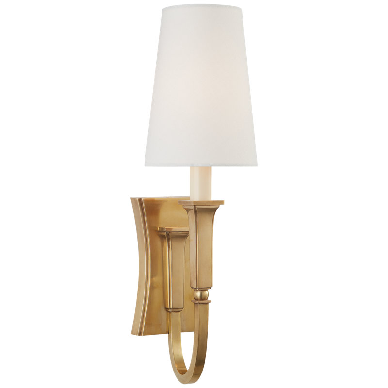 Thomas O'Brien Delphia Small Single Sconce, Antique Brass