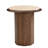 Kasha Travertine Top & Walnut End Table