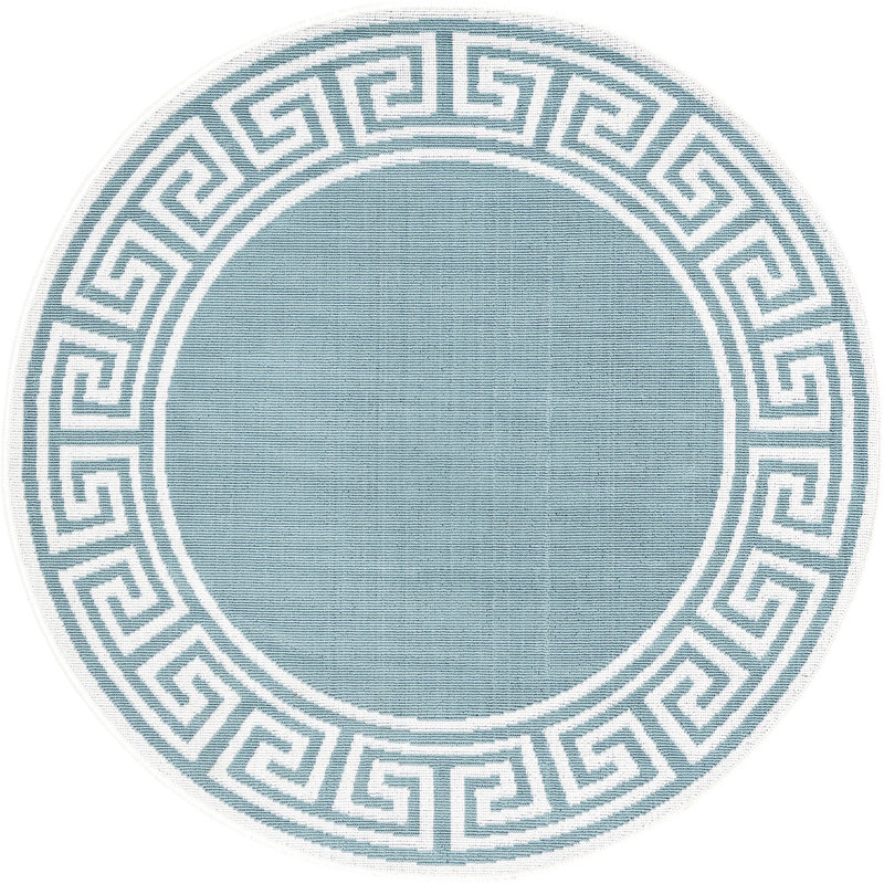 Tapis d'extérieur Ayton couleur de mousse, Rond 4 pi