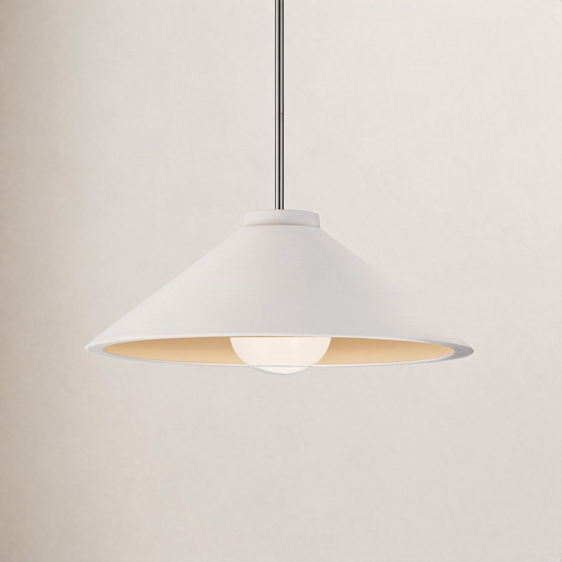 Leni Dimmable LED Single Light Pendant, Gloss Gray, Matte Black