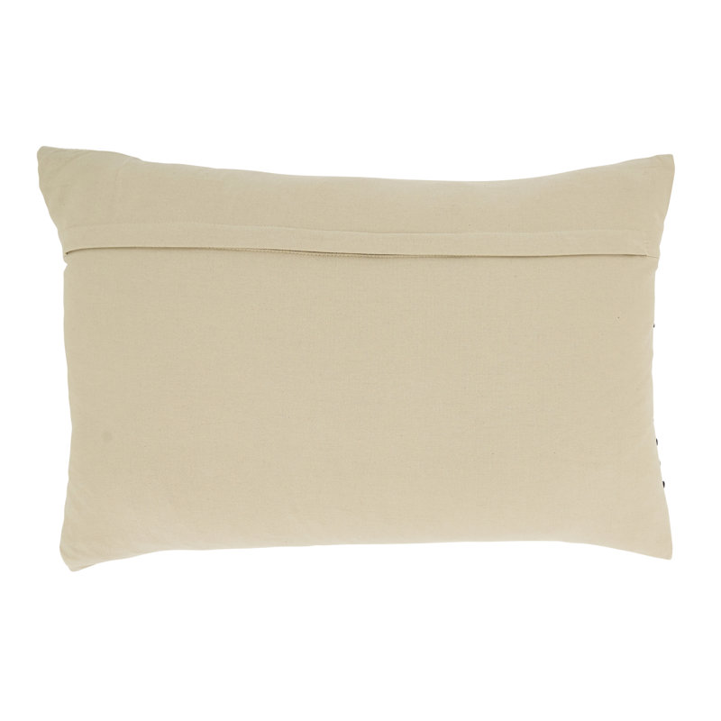 Black and White Striped Cotton Pillow Cover