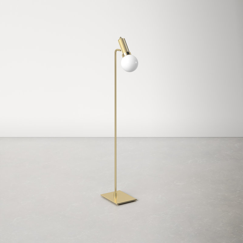 Mazan 7.5'' Brass Dimmable Floor Lamp, Aged Brass
