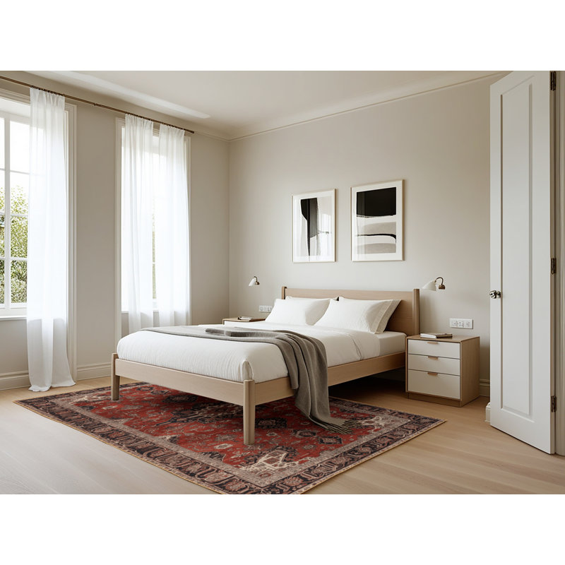 Tapis brun lavable à la machine, Rectangle 5 pi x 7 pi