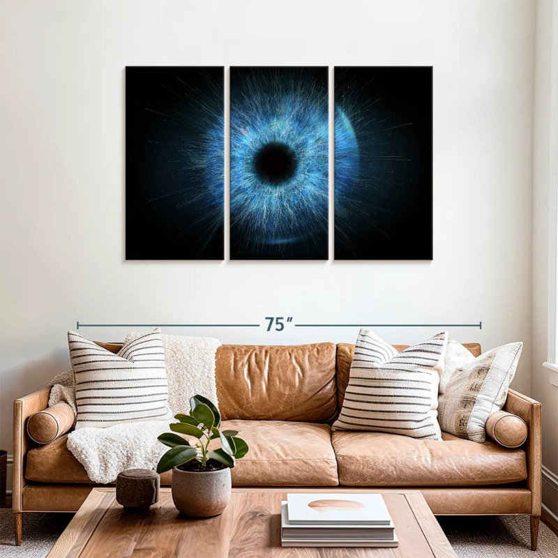 Avery Abstract Blue Eye, 36" H x 57" W