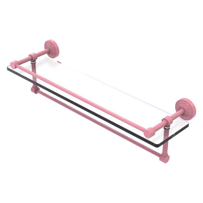 Tablette en verre avec barre à serviettes