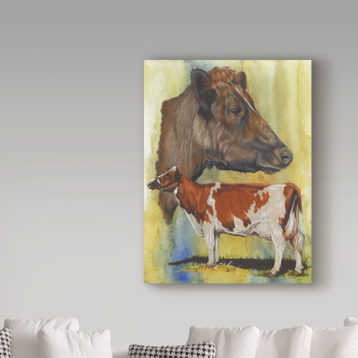 «Ayrshire Cows» par Adelphi, impression sur toile tendue