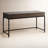 Sanford 60"W Solid Wood Industrial Writing Desk With Drawers And Keyboard Tray