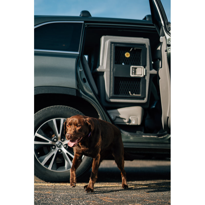 Dark Granite Military-Grade Small Dog Kennel with Stainless Steel Door